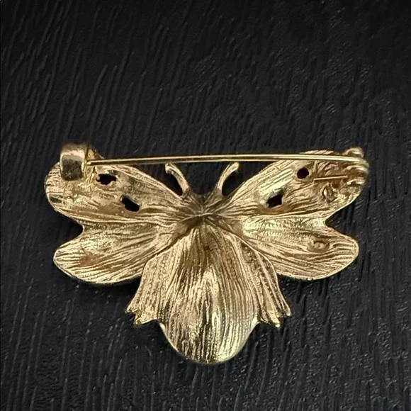 Gold and Purple Bee Brooch - Picture 3 of 4